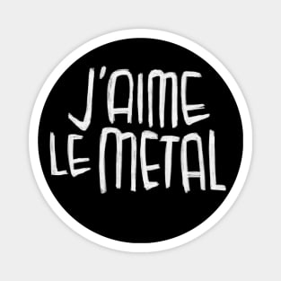 Metal Music, Typography, J'aime Le Metal Magnet